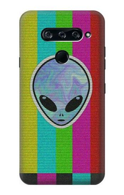 W3437 Extraterrestre Aucun signal Etui Coque Housse et Flip Housse Cuir pour LG V40, LG V40 ThinQ