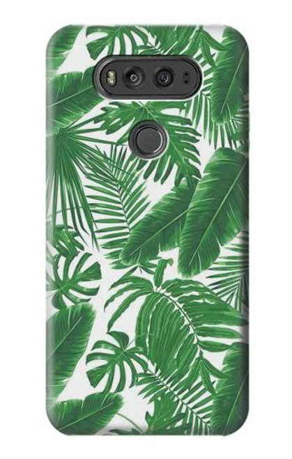 W3457 Papier Palm Monstera Etui Coque Housse et Flip Housse Cuir pour LG V20