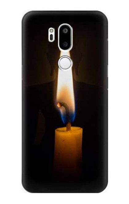 W3530 Bouddha bougie allumée Etui Coque Housse et Flip Housse Cuir pour LG G7 ThinQ