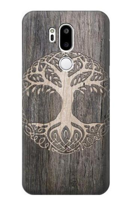 W3591 Viking Arbre de vie Symbole Etui Coque Housse et Flip Housse Cuir pour LG G7 ThinQ