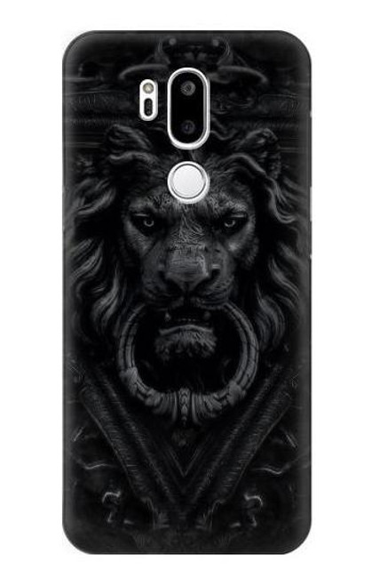 W3619 Lion noir gothique Etui Coque Housse et Flip Housse Cuir pour LG G7 ThinQ