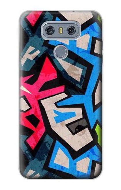 W3445 Art Graffiti rue Etui Coque Housse et Flip Housse Cuir pour LG G6