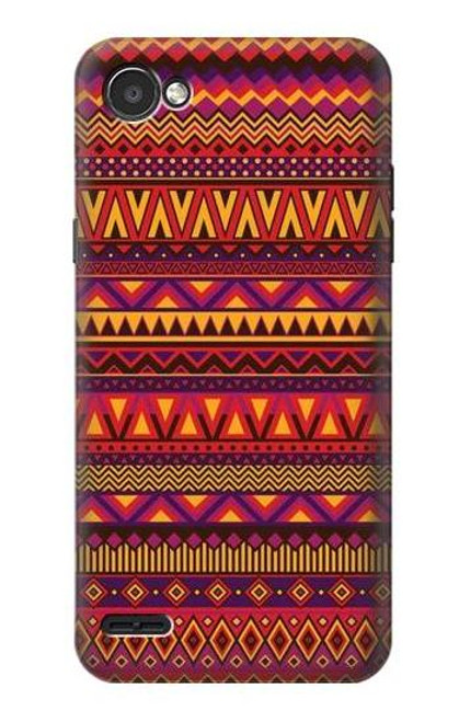 W3404 Aztèques Motif Etui Coque Housse et Flip Housse Cuir pour LG Q6