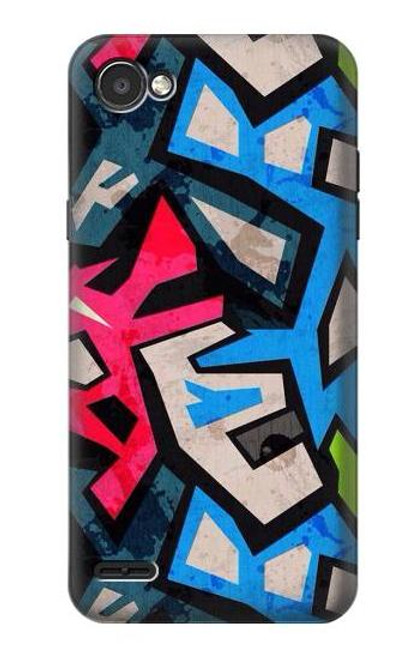 W3445 Art Graffiti rue Etui Coque Housse et Flip Housse Cuir pour LG Q6