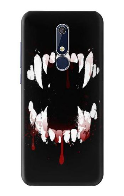 W3527 dents de vampire Etui Coque Housse et Flip Housse Cuir pour Nokia 5.1, Nokia 5 2018