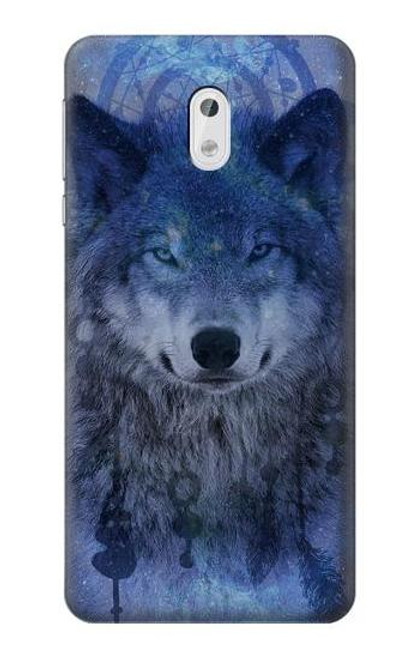 W3410 Loup Dream Catcher Etui Coque Housse et Flip Housse Cuir pour Nokia 3