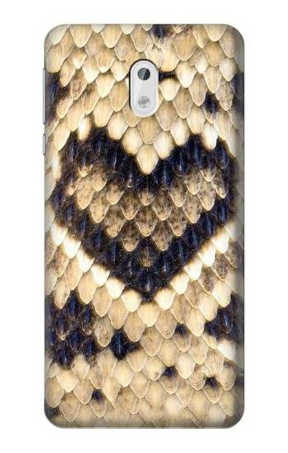 W3417 Diamant Rattle Serpent graphique Imprimer Etui Coque Housse et Flip Housse Cuir pour Nokia 3