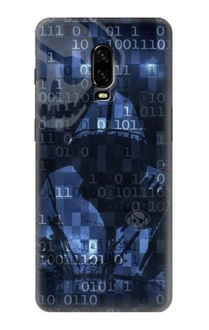 W3431 Numérique Cyber ​​code Hacker Etui Coque Housse et Flip Housse Cuir pour OnePlus 6T