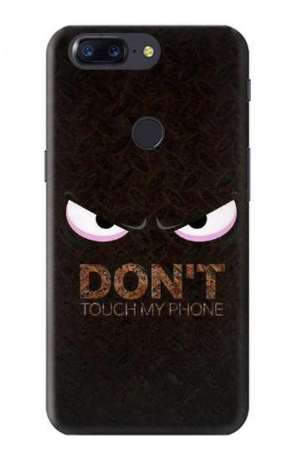 W3412 Ne touche pas mon téléphone Etui Coque Housse et Flip Housse Cuir pour OnePlus 5T