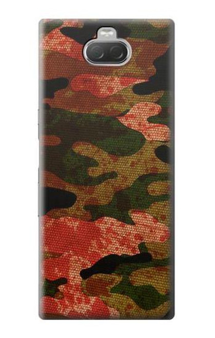 W3393 Camouflage sang Splatter Etui Coque Housse et Flip Housse Cuir pour Sony Xperia 10