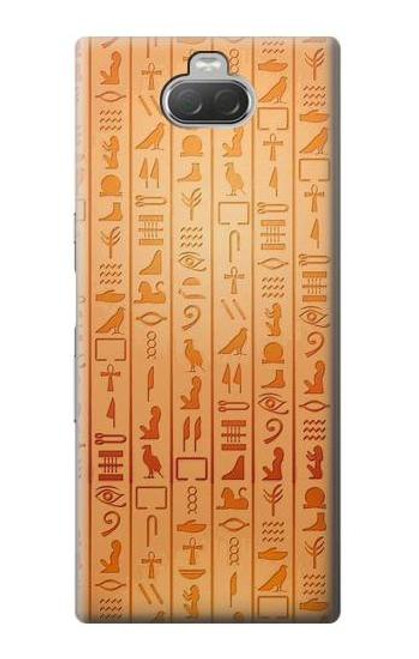 W3440 Hiéroglyphes égyptiens Etui Coque Housse et Flip Housse Cuir pour Sony Xperia 10