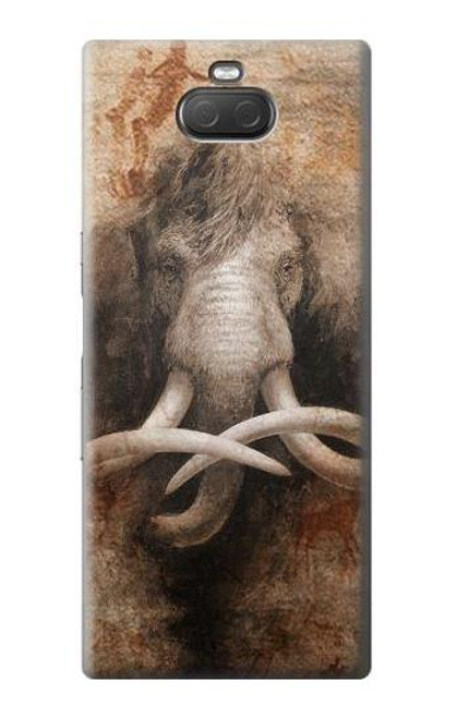 W3427 Mammoth Ancient Art la Grotte Etui Coque Housse et Flip Housse Cuir pour Sony Xperia 10 Plus