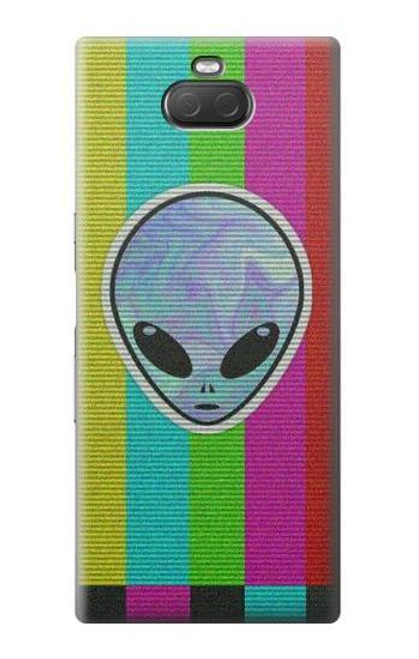 W3437 Extraterrestre Aucun signal Etui Coque Housse et Flip Housse Cuir pour Sony Xperia 10 Plus