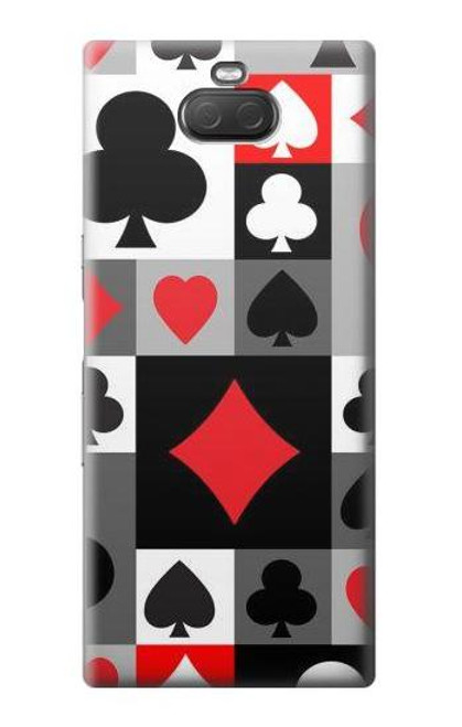 W3463 Costume Poker Carte Etui Coque Housse et Flip Housse Cuir pour Sony Xperia 10 Plus