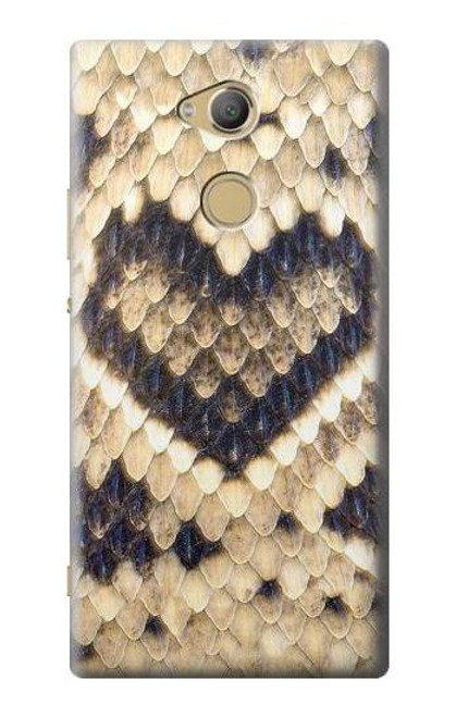 W3417 Diamant Rattle Serpent graphique Imprimer Etui Coque Housse et Flip Housse Cuir pour Sony Xperia XA2 Ultra