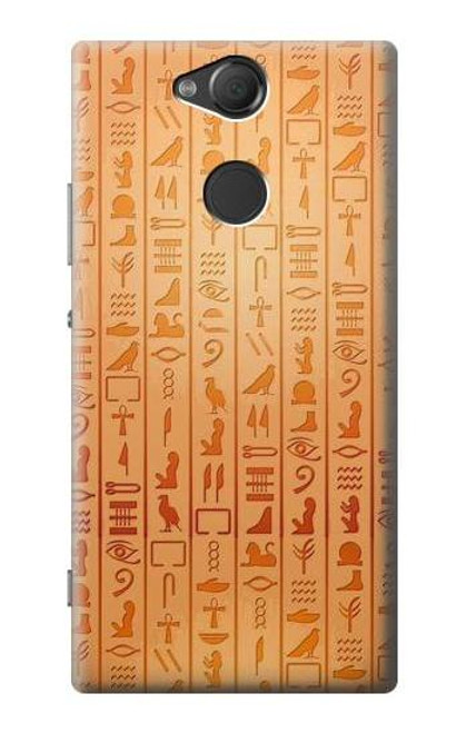 W3440 Hiéroglyphes égyptiens Etui Coque Housse et Flip Housse Cuir pour Sony Xperia XA2