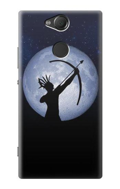 W3489 Indian Lune Chasseur Etui Coque Housse et Flip Housse Cuir pour Sony Xperia XA2