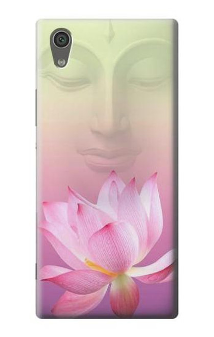 W3511 Fleur de lotus Bouddhisme Etui Coque Housse et Flip Housse Cuir pour Sony Xperia XA1