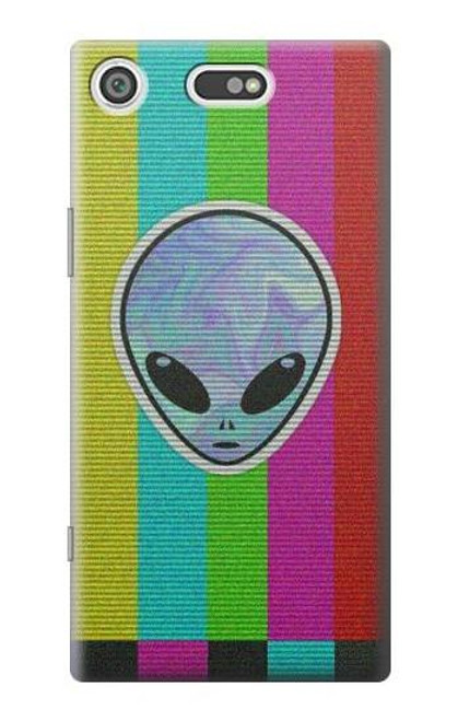 W3437 Extraterrestre Aucun signal Etui Coque Housse et Flip Housse Cuir pour Sony Xperia XZ1