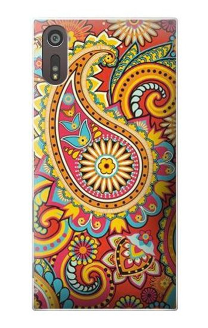 W3402 Floral Paisley Seamless Etui Coque Housse et Flip Housse Cuir pour Sony Xperia XZ