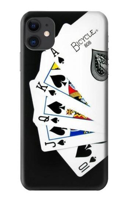 W1078 Poker Royal Flush droite Etui Coque Housse et Flip Housse Cuir pour iPhone 11