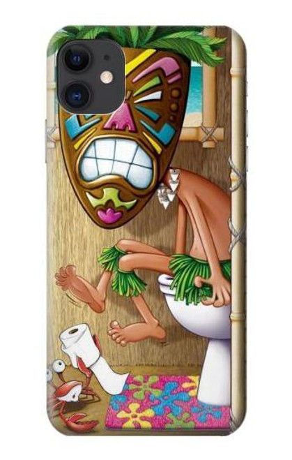 W1702 Tiki Homme Toilette Etui Coque Housse et Flip Housse Cuir pour iPhone 11