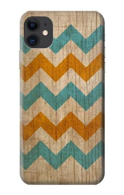 W3033 Bois Chevron Imprimé millésimé Graphic Etui Coque Housse et Flip Housse Cuir pour iPhone 11