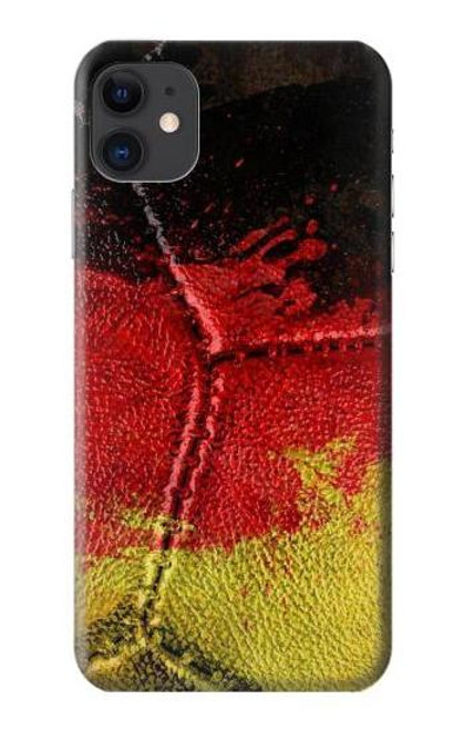 W3303 Allemagne Drapeau graphique Football Millésime Etui Coque Housse et Flip Housse Cuir pour iPhone 11