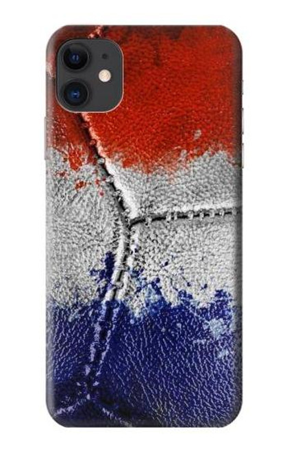 W3304 France Drapeau graphique Football Millésime Etui Coque Housse et Flip Housse Cuir pour iPhone 11