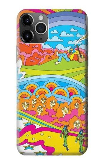 W3407 hippie Art Etui Coque Housse et Flip Housse Cuir pour iPhone 11 Pro