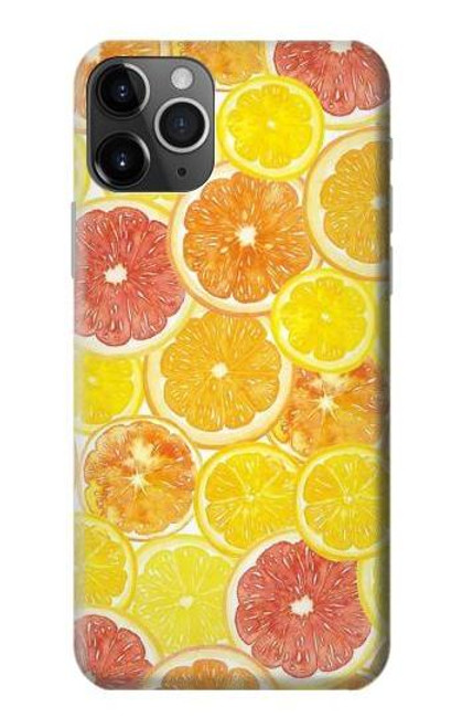 W3408 citron Etui Coque Housse et Flip Housse Cuir pour iPhone 11 Pro