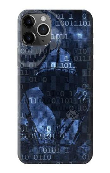 W3431 Numérique Cyber ​​code Hacker Etui Coque Housse et Flip Housse Cuir pour iPhone 11 Pro