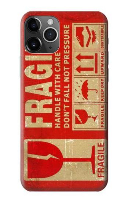 W3552 Millésime Étiquette fragile Etui Coque Housse et Flip Housse Cuir pour iPhone 11 Pro