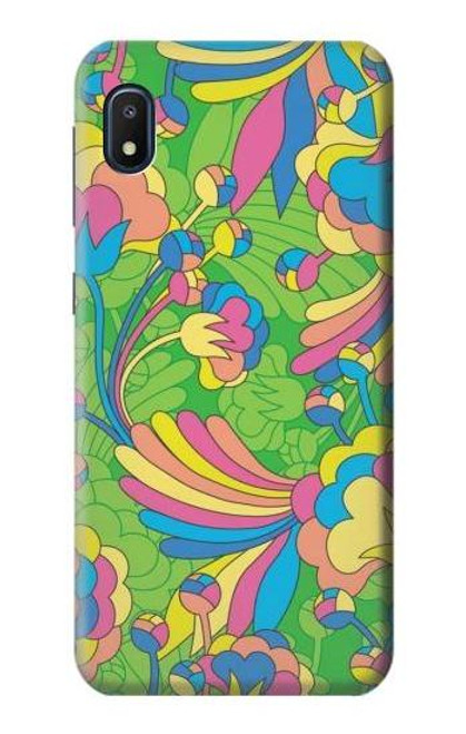 W3273 Fleur Ligne Motif Art Etui Coque Housse et Flip Housse Cuir pour Samsung Galaxy A10e