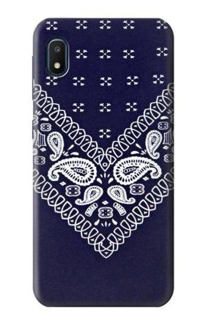 W3357 Marine Bleu Bandana Motif Etui Coque Housse et Flip Housse Cuir pour Samsung Galaxy A10e