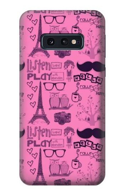 W2885 Paris Rose Etui Coque Housse et Flip Housse Cuir pour Samsung Galaxy S10e