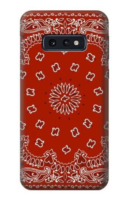 W3355 Motif Bandana Rouge Etui Coque Housse et Flip Housse Cuir pour Samsung Galaxy S10e