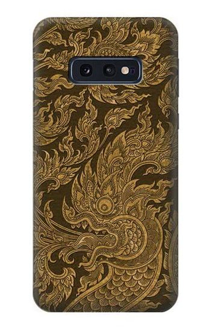 W3382 Thai Art Naga Etui Coque Housse et Flip Housse Cuir pour Samsung Galaxy S10e