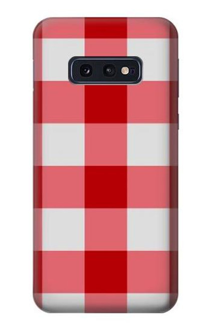 W3535 Rouge vichy Etui Coque Housse et Flip Housse Cuir pour Samsung Galaxy S10e