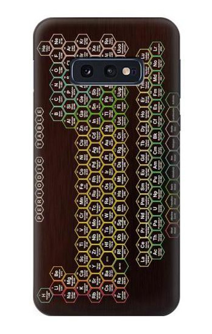 W3544 Néon Honeycomb Tableau périodique Etui Coque Housse et Flip Housse Cuir pour Samsung Galaxy S10e