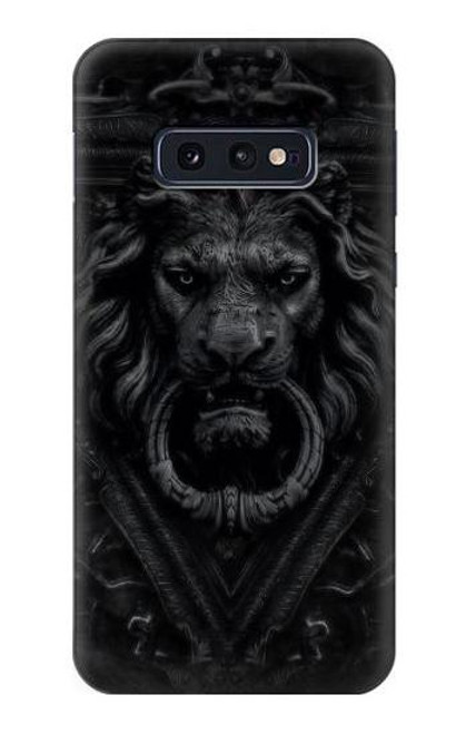 W3619 Lion noir gothique Etui Coque Housse et Flip Housse Cuir pour Samsung Galaxy S10e