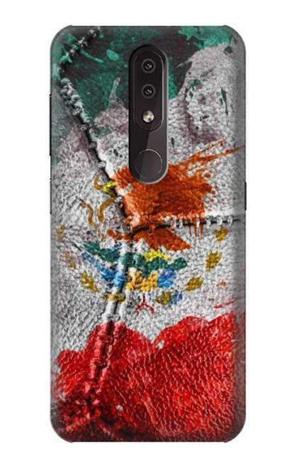 W3314 Mexique Drapeau Vinatage Football Graphique Etui Coque Housse et Flip Housse Cuir pour Nokia 4.2