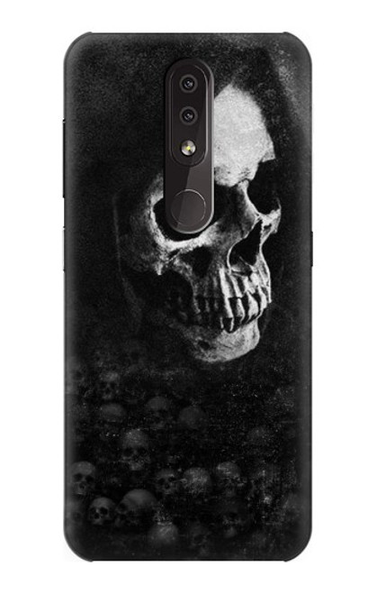 W3333 Crâne mort Faucheuse Etui Coque Housse et Flip Housse Cuir pour Nokia 4.2