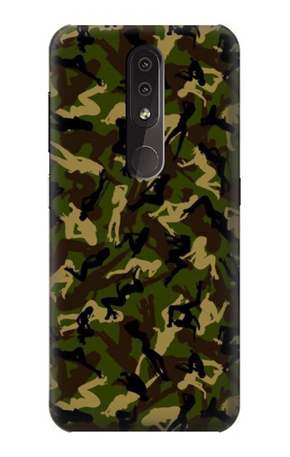 W3356 Camo camouflage de fille Etui Coque Housse et Flip Housse Cuir pour Nokia 4.2