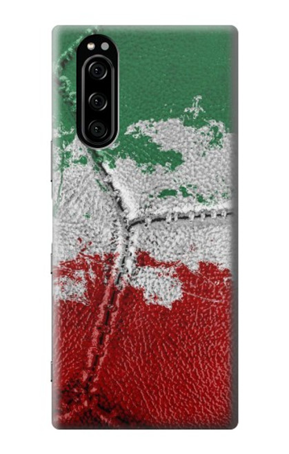 W3318 Italie Drapeau graphique Football Millésime Etui Coque Housse et Flip Housse Cuir pour Sony Xperia 5