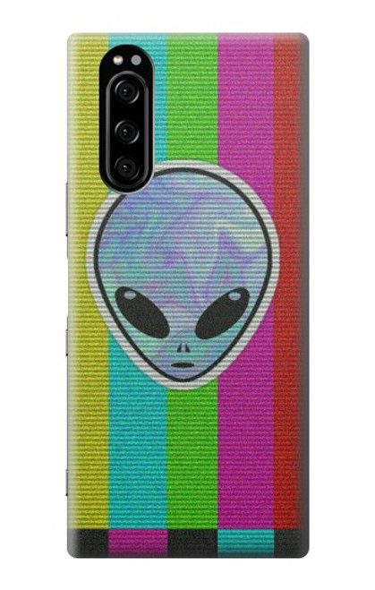 W3437 Extraterrestre Aucun signal Etui Coque Housse et Flip Housse Cuir pour Sony Xperia 5