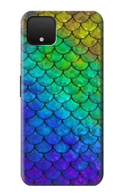 W2930 Sirène écailles de poisson Etui Coque Housse et Flip Housse Cuir pour Google Pixel 4