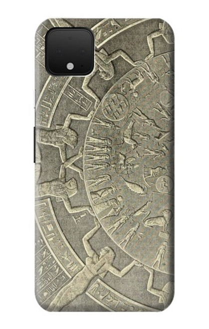 W3396 Dendérah Zodiaque Egypte ancienne Etui Coque Housse et Flip Housse Cuir pour Google Pixel 4