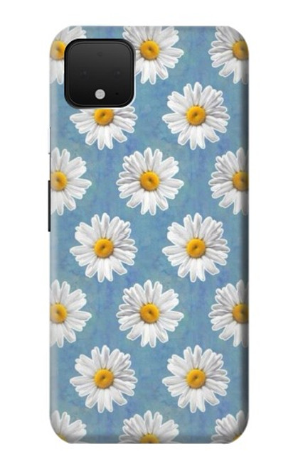 W3454 Marguerite Florale Etui Coque Housse et Flip Housse Cuir pour Google Pixel 4