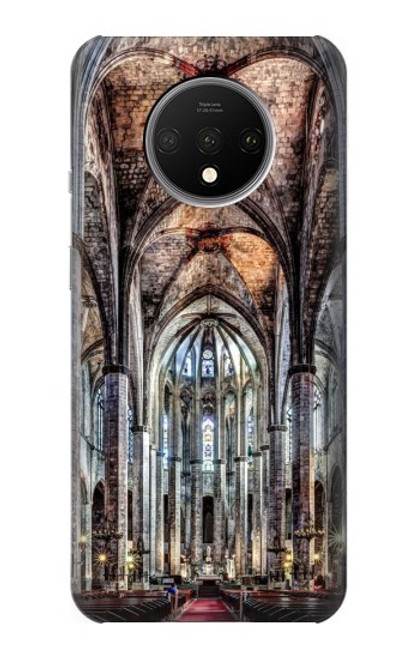 W3210 Santa Maria Del Mar Cathedral Etui Coque Housse et Flip Housse Cuir pour OnePlus 7T